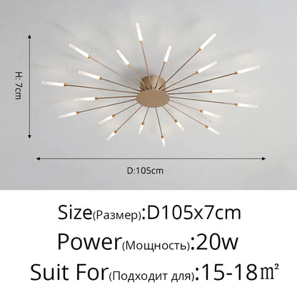 Modern Acrylic Ceiling LED Indoor Lighting For Bedroom Living Room or Kids Room Frame 175-260V