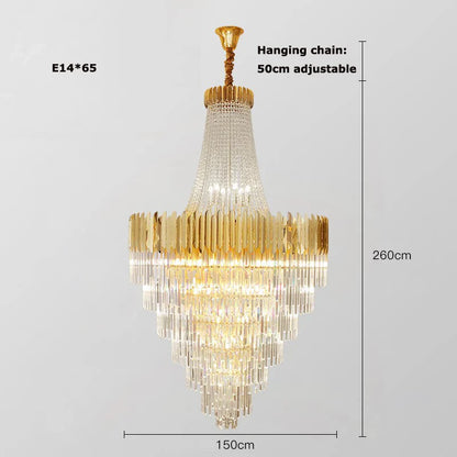 Gold Silver Desinger Dimmable LED Chandelier Lighting Hanging Lamps Lustre Suspension