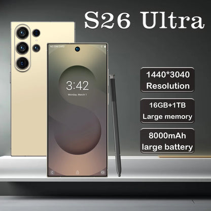 2026 Brand New S26 Ultra 5G Smartphone Octa Core 108MP Rear Camera HD Display 120Hz Large Battery Dual SIM CDMA/LTE Spanish