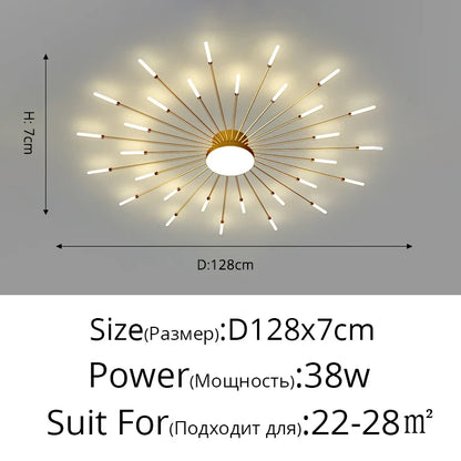 Modern Acrylic Ceiling LED Indoor Lighting For Bedroom Living Room or Kids Room Frame 175-260V