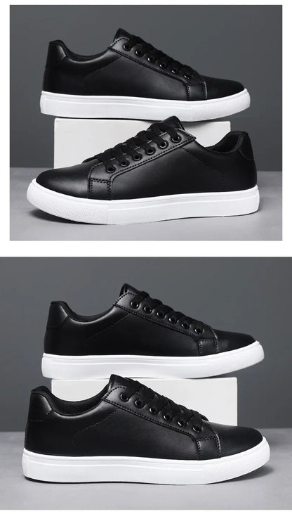 Men's Summer Korean Style Fashion Board Shoes Trendy All-match Casual Large Size Soft PU Mesh Solid Color PVC