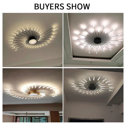 Modern Acrylic Ceiling LED Indoor Lighting For Bedroom Living Room or Kids Room Frame 175-260V
