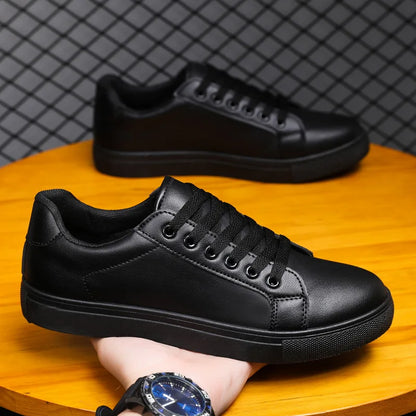 Men's Summer Korean Style Fashion Board Shoes Trendy All-match Casual Large Size Soft PU Mesh Solid Color PVC