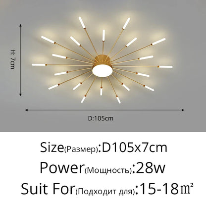 Modern Acrylic Ceiling LED Indoor Lighting For Bedroom Living Room or Kids Room Frame 175-260V