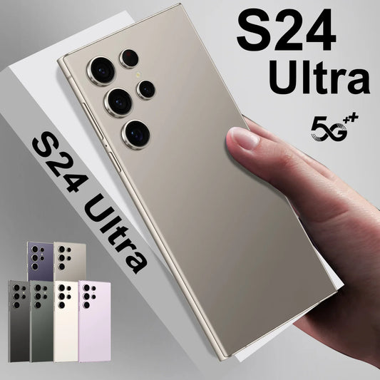 2025 S24 Ultra 7.3 5G Smartphone 16GB+1TB Android HD LCD 65W S Pen Mobile Gaming Phone with WIFI French & Spanish LTE Cellular
