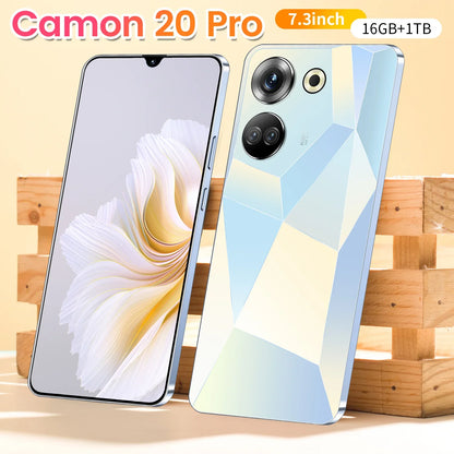 New Arrival Camon 20 Pro 5G Smartphone 7.3-inch HD Large Screen 1TB Storage 16GB RAM Dual SIM Card Mobile Phone