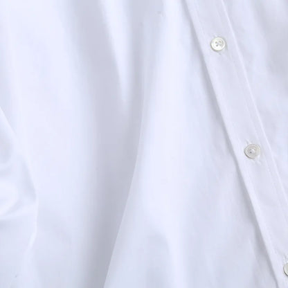 England Style Poplin Solid White Women Blouse
