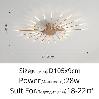 Modern Acrylic Ceiling LED Indoor Lighting For Bedroom Living Room or Kids Room Frame 175-260V