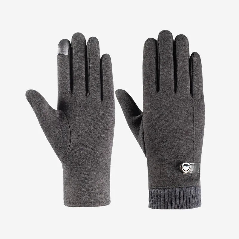 Men Winter Keep Warm Touch Screen Plus Velvet Thicken Fashion Cold Protection Outdoor Cycling Drive Mittens Gloves