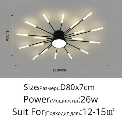 Modern Acrylic Ceiling LED Indoor Lighting For Bedroom Living Room or Kids Room Frame 175-260V
