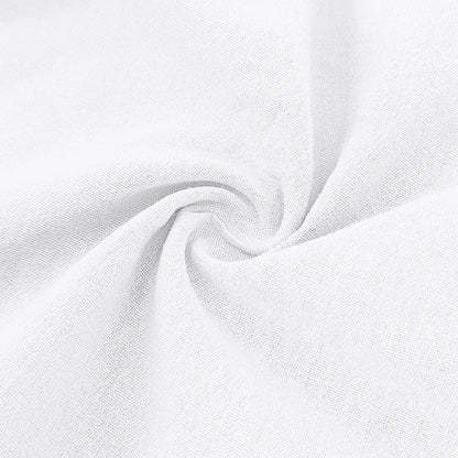 Summer Men's Beaded Loose Casual Linen Breathable Hawaiian Simple Long Sleeve Shirt Beach Shorts Set