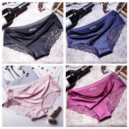 4pcs Lace Panties Women Seamless Underwear Plus Size