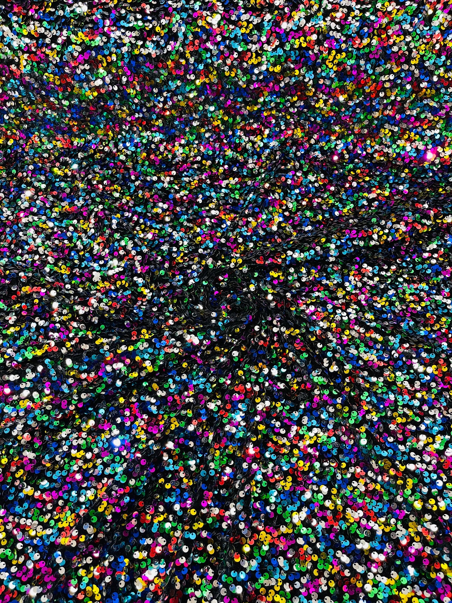 All-Over 5mm Shiny Sequins Stretch Velvet 54" Wide| New Creations Fabric & Foam Inc.
