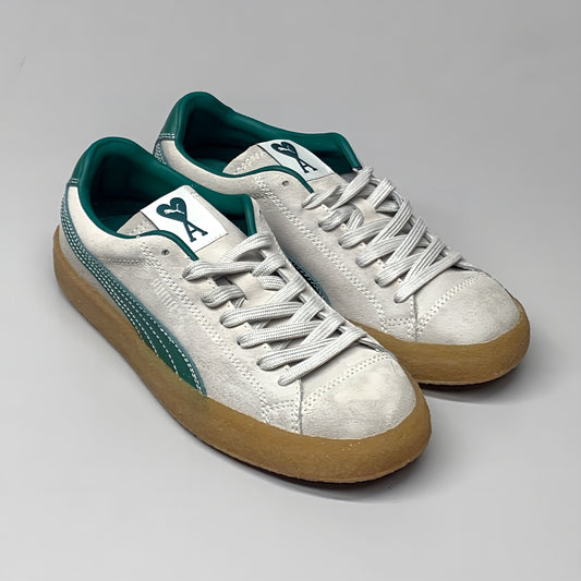 Puma AMI x Suede Crepe men's sneakers green taupe side view