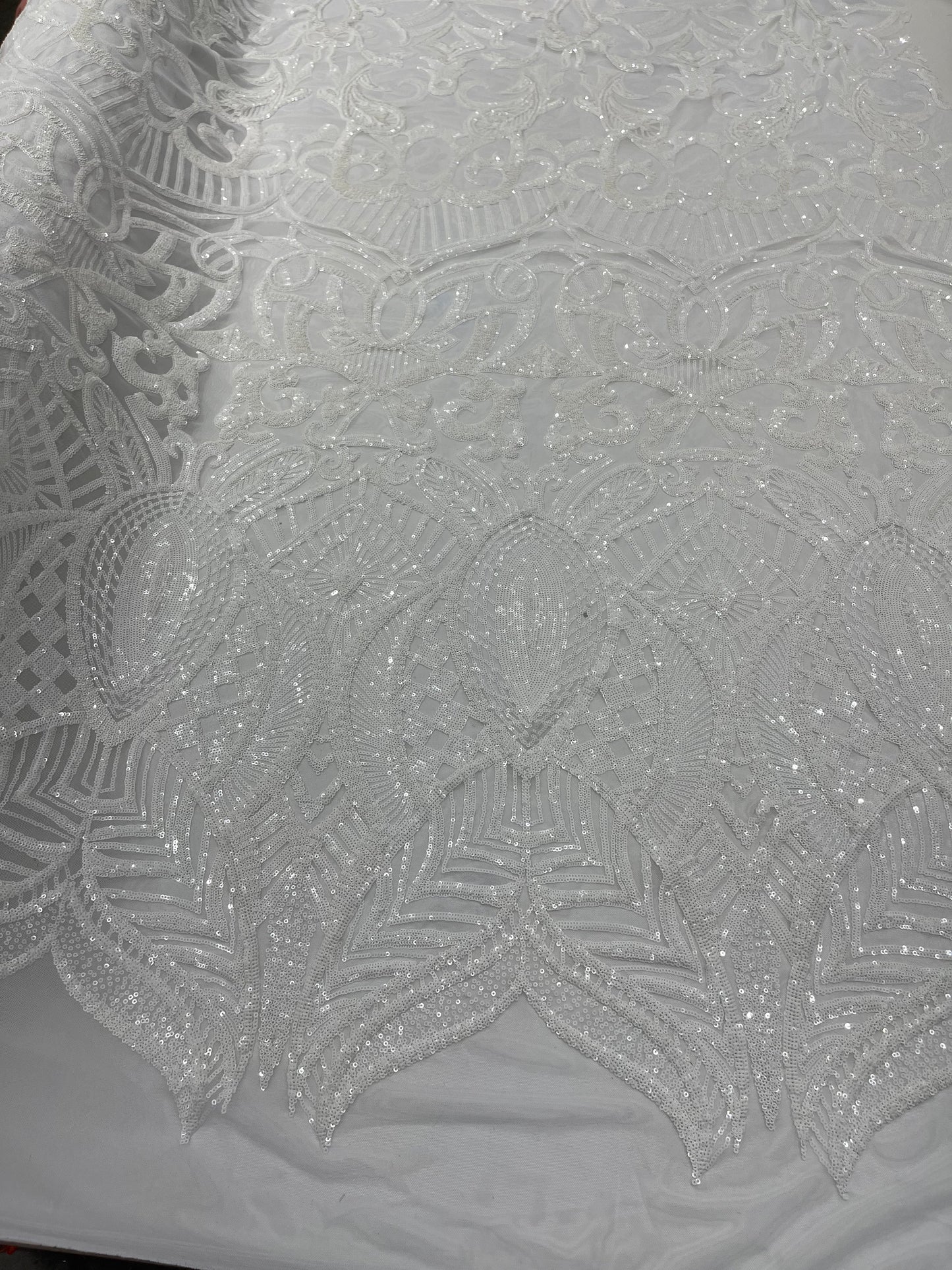 Royalty Sequin Damask Fabric 54” Wide| New Creations Fabric & Foam Inc.