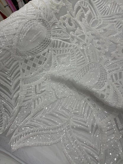Royalty Sequin Damask Fabric 54” Wide| New Creations Fabric & Foam Inc.