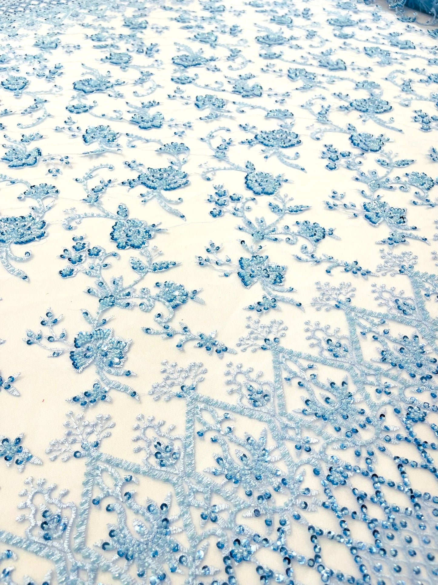 Modern Luxury Beaded Fabric 54” Wide| New Creations Fabric & Foam Inc.