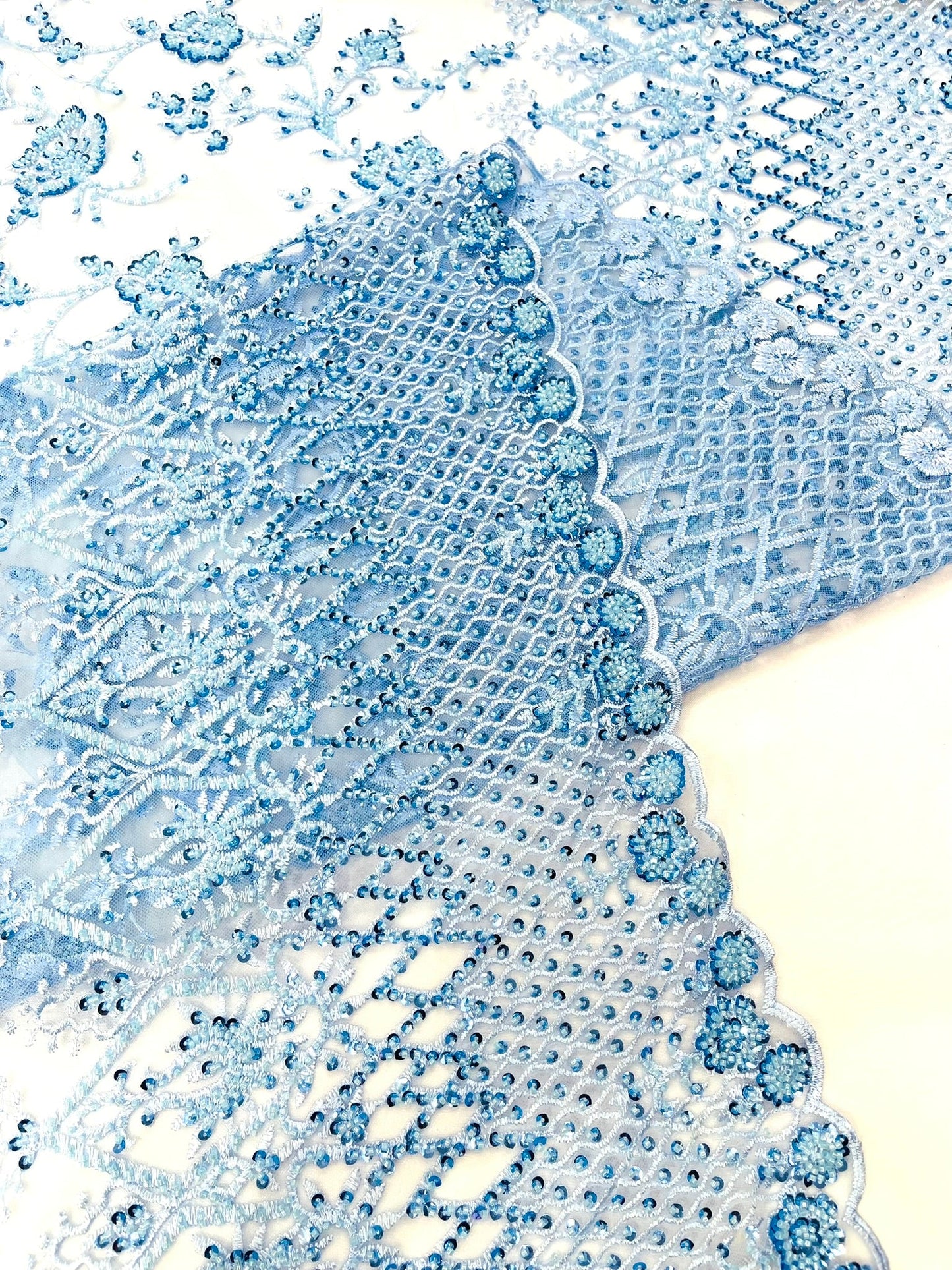 Modern Luxury Beaded Fabric 54” Wide| New Creations Fabric & Foam Inc.