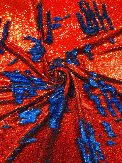 Reversible Color Changing Sequin Fabric| 54" Wide| Stretch Polyester Spandex.
