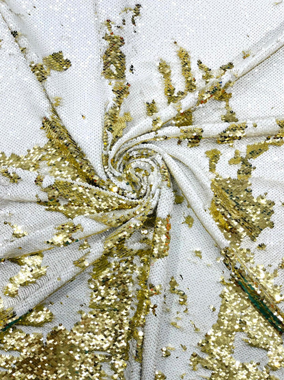 Reversible Color Changing Sequin Fabric| 54" Wide| Stretch Polyester Spandex.