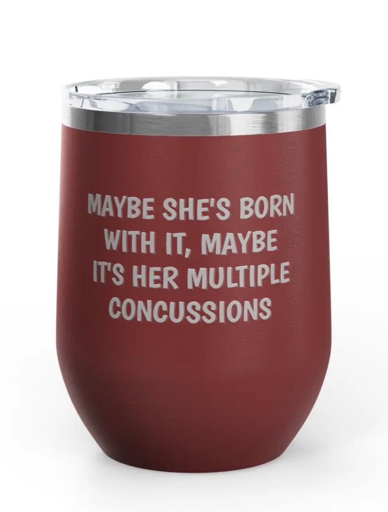 Wine Tumbler - 12 oz. - Concussions - Engraved
