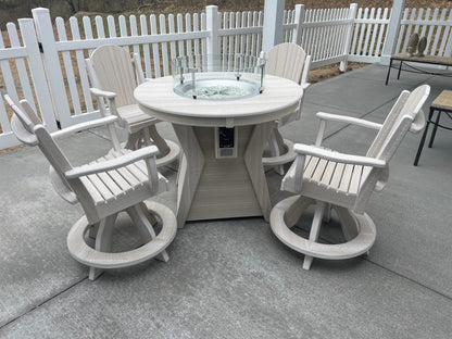 Round Fire Table Set With 4 Chairs - Ready to Ship