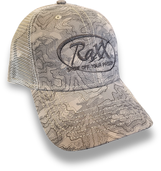 Raxx Khaki topographic hat