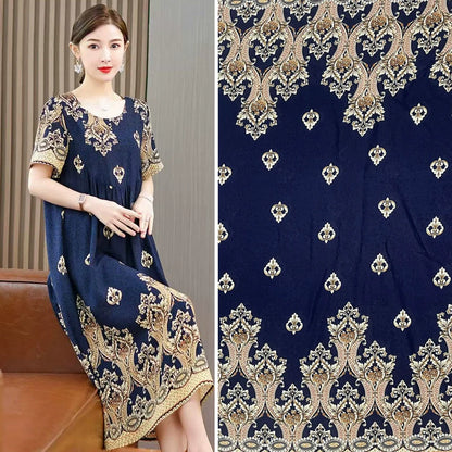 Silk Synthetic Cotton Rayon Cloth Mulberry Summer Loungewear Pajamas Dress