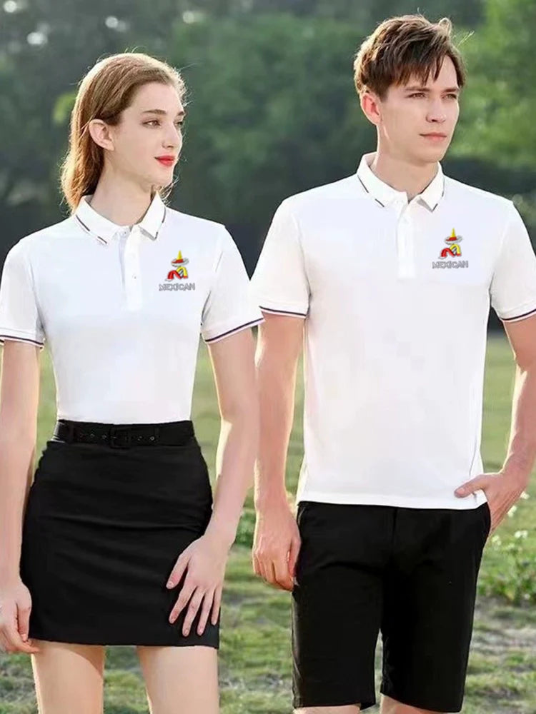 Men/Women Shirt Short-Sleeved and Long-Sleeved Casual Polo T-shirts