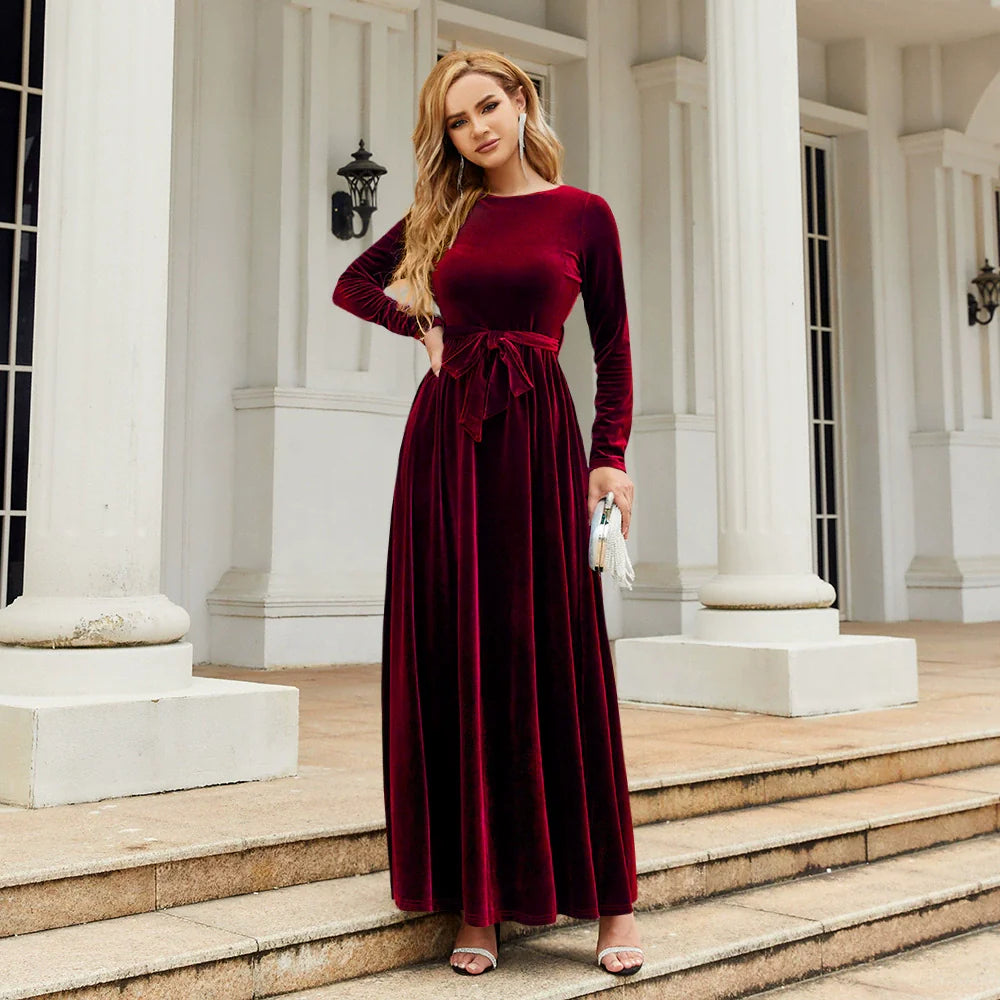 Golden Velvet Luxury Comfort Dress