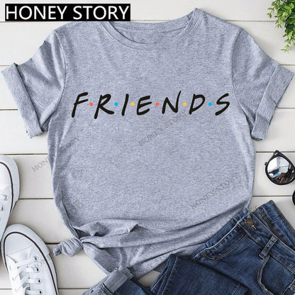 Short Sleeve T-Shirts Round Neck Cartoon Printing Comfortable
