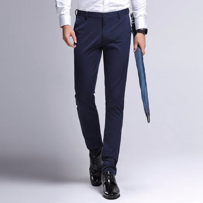Brand Summer Slim-Fit Casual Suit Pants