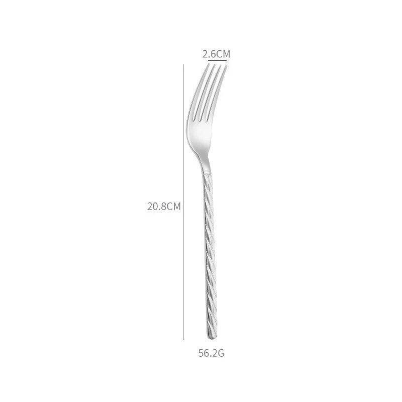 Home 304 Stainless Steel Steak Western Tableware Knife Fork Spoon 4 Pieces Combination Set Rice Spoon
