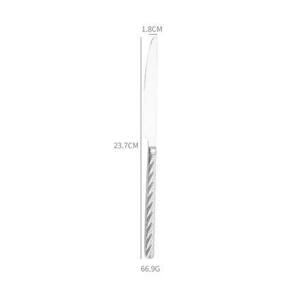 Home 304 Stainless Steel Steak Western Tableware Knife Fork Spoon 4 Pieces Combination Set Rice Spoon