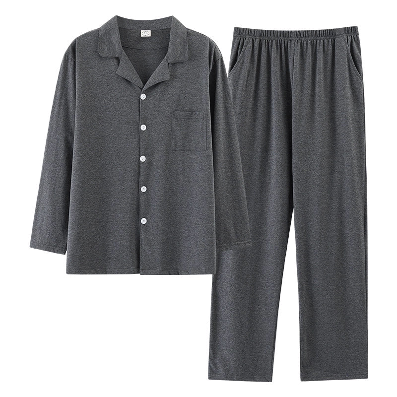 Pure Cotton Thin Plaid Unisex Pajamas for Men and Women Spring and Autumn Long Sleeves Plus Size Outerwear