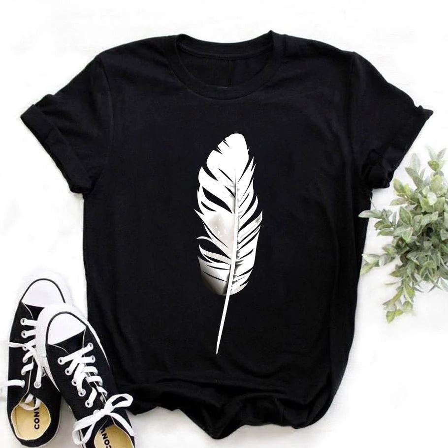 T-Shirts Short Sleeves Round Neck Cartoon Printing Comfortable