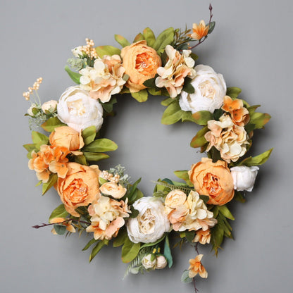 Front Door Artificial Flower Wreath