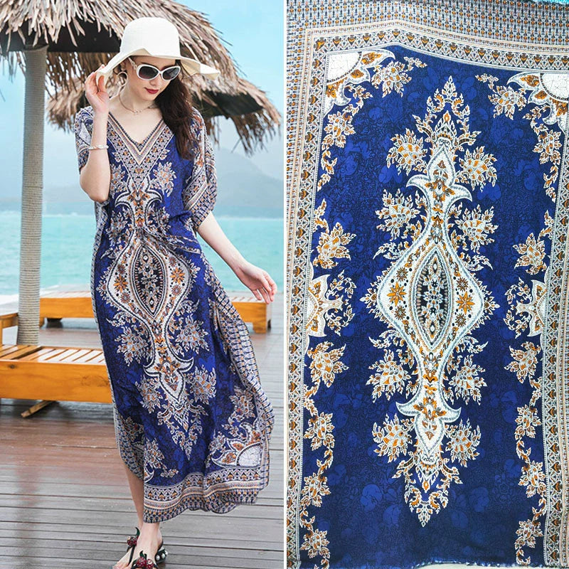 Silk Synthetic Cotton Rayon Cloth Mulberry Summer Loungewear Pajamas Dress