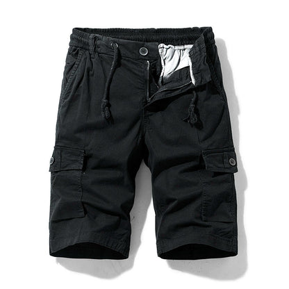 Men's Summer Straight-leg Casual Multi-Pocket Cotton Parka Shorts