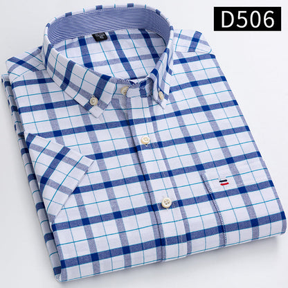 Casual Oxford Men's Short-Sleeved Dress Shirts