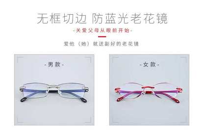 Fashion Blue Light Reading Glasses TR90 Light Anti-Radiation Men & Women Anti-Fatigue Presbyopic Glasses