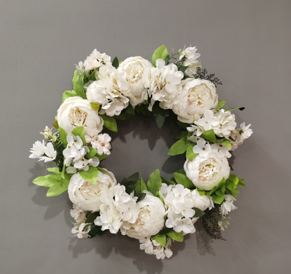 Front Door Artificial Flower Wreath