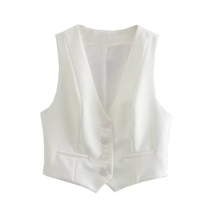 Sleeveless Short Vest and Pants
