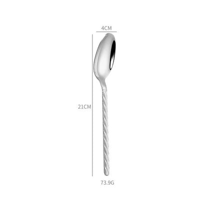 Home 304 Stainless Steel Steak Western Tableware Knife Fork Spoon 4 Pieces Combination Set Rice Spoon