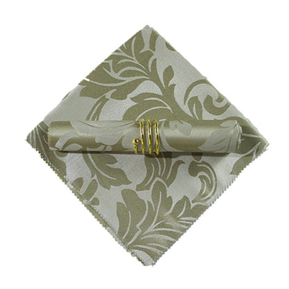 10-Piece High-End Jacquard Napkin Cloth and Rings Home Restaurant Banquet Napkin Cloth 48 * 48cm