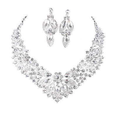Elegant European and American Style Bride Three-Piece Wedding Crown