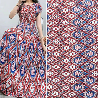 Silk Synthetic Cotton Rayon Cloth Mulberry Summer Loungewear Pajamas Dress
