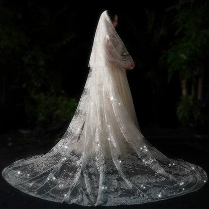 Bride Wedding Long Big Tailing Veil