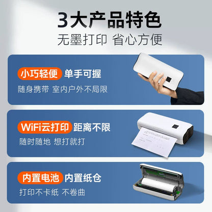 Compact Portable Miniature Printer for Homework Wireless Ideal for Student Dormitory