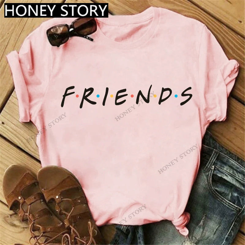 Short Sleeve T-Shirts Round Neck Cartoon Printing Comfortable